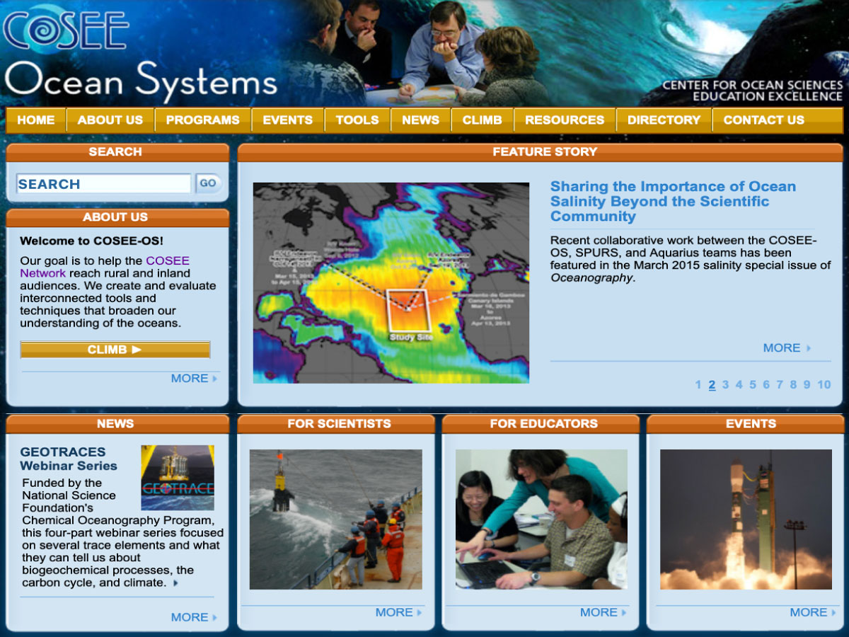 COSEE website screenshot